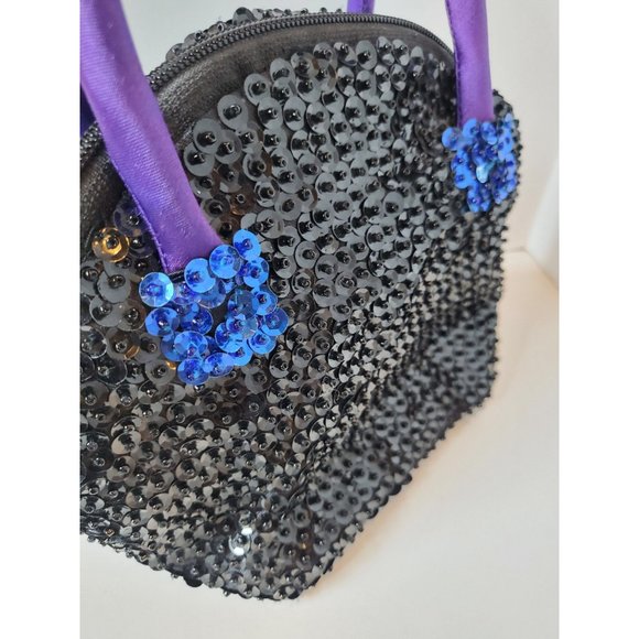 Vintage black sequin bag by La Regale - Picture 7 of 8